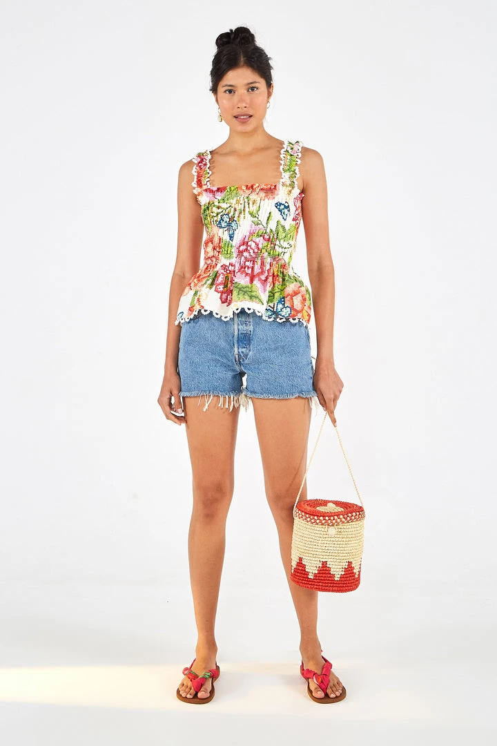 FARM RIO VINTAGE FLORAL BLOUSE 3 FARM RIO VINTAGE FLORAL BLOUSE