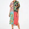 FARM RIO Mixed Scarves Shirtdress