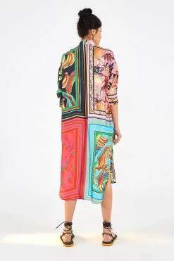 FARM RIO Mixed Scarves Shirtdress 7 FARM RIO Mixed Scarves Shirtdress