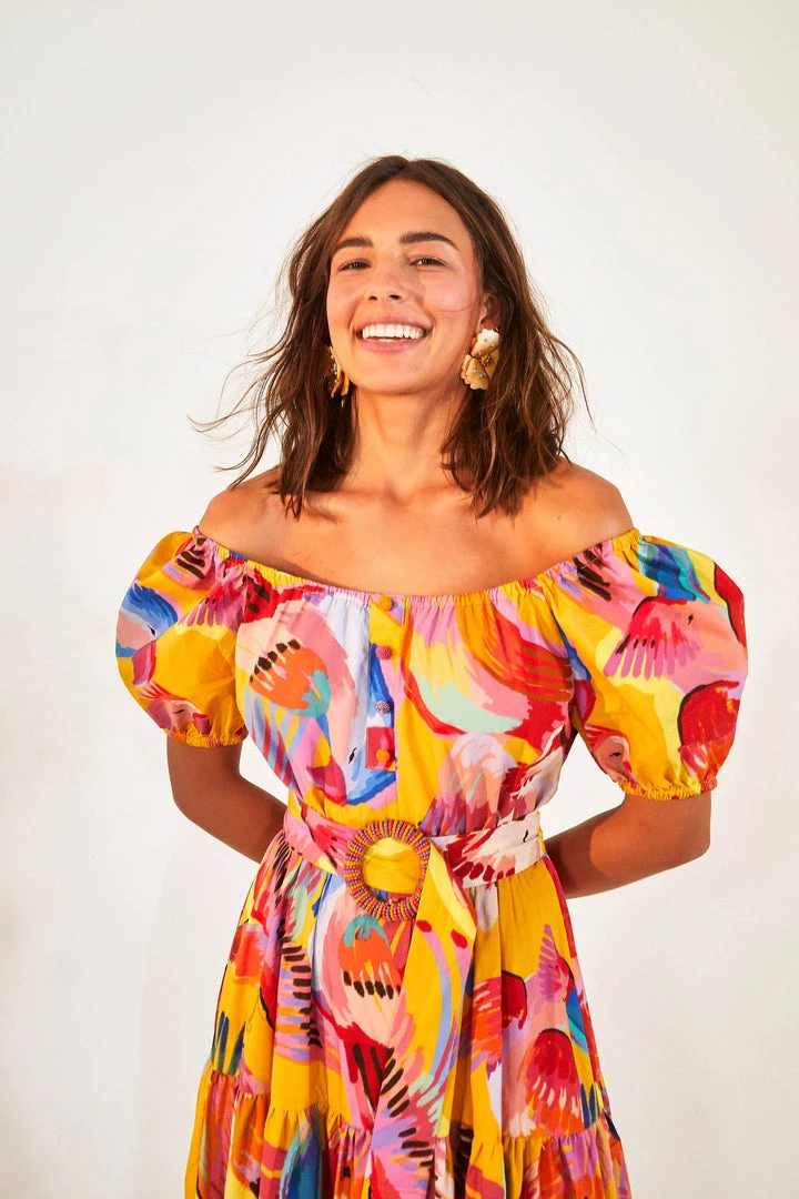 FARM RIO NEON MACAWS MAXI DRESS 4 FARM RIO NEON MACAWS MAXI DRESS