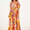 FARM RIO NEON MACAWS MAXI DRESS
