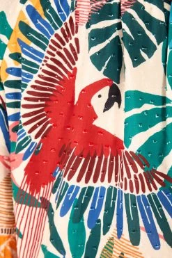 FARM RIO OFF WHITE MACAW MINI DRESS New In 9 FARM RIO OFF WHITE MACAW MINI DRESS New In