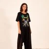 FARM RIO A BRASILEIRA BLACK JERSEY JUMPSUIT New In