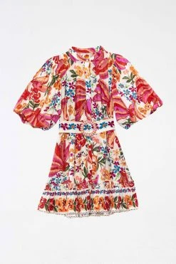 FARM RIO WHITE SPRING BANANAS BELTED MINI DRESS Most Loved 11 FARM RIO WHITE SPRING BANANAS BELTED MINI DRESS Most Loved