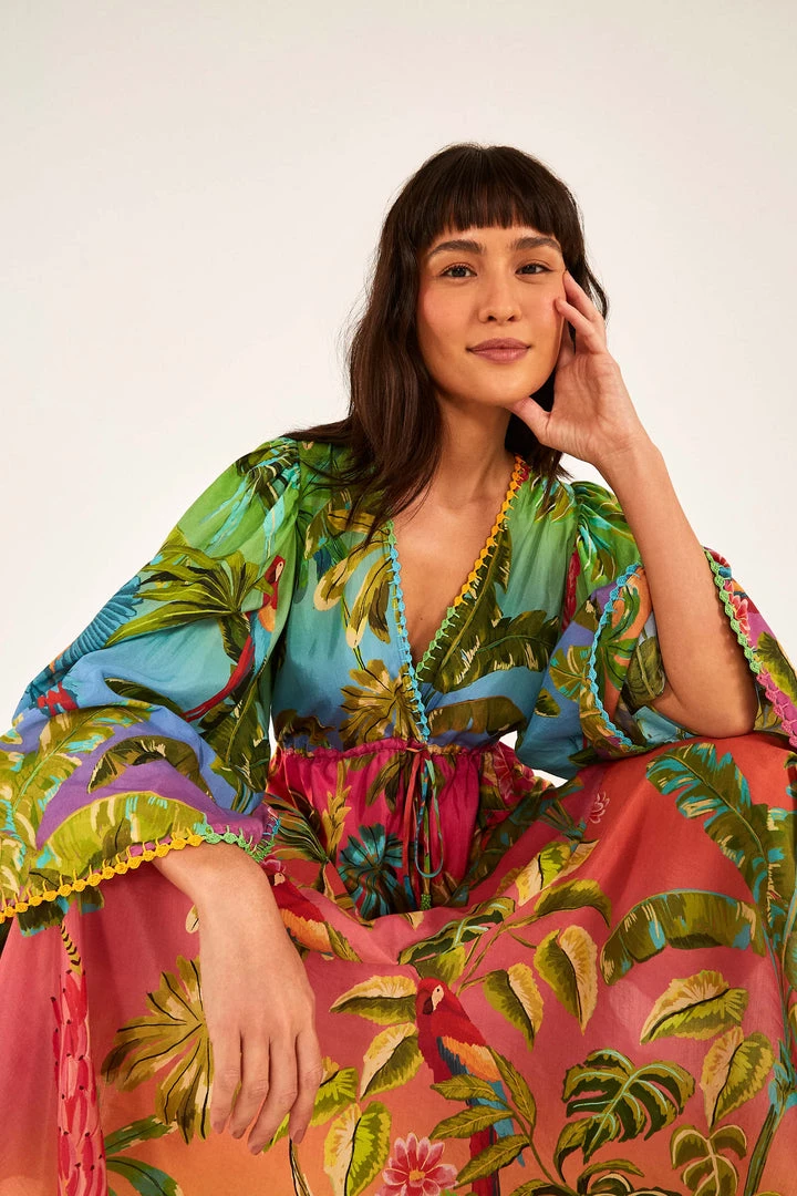 FARM RIO Most Loved Ombre Forest Ruffle Tunic Dress 2 FARM RIO Most Loved Ombre Forest Ruffle Tunic Dress