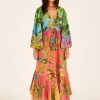 FARM RIO Most Loved Ombre Forest Ruffle Tunic Dress