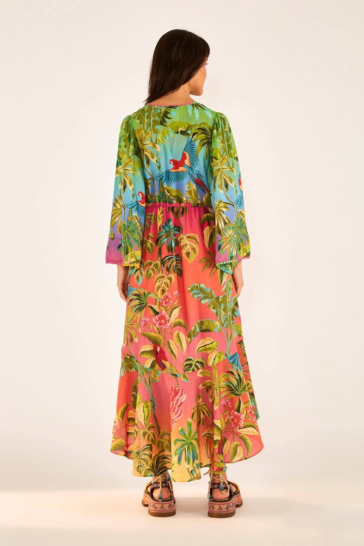 FARM RIO Most Loved Ombre Forest Ruffle Tunic Dress 4 FARM RIO Most Loved Ombre Forest Ruffle Tunic Dress