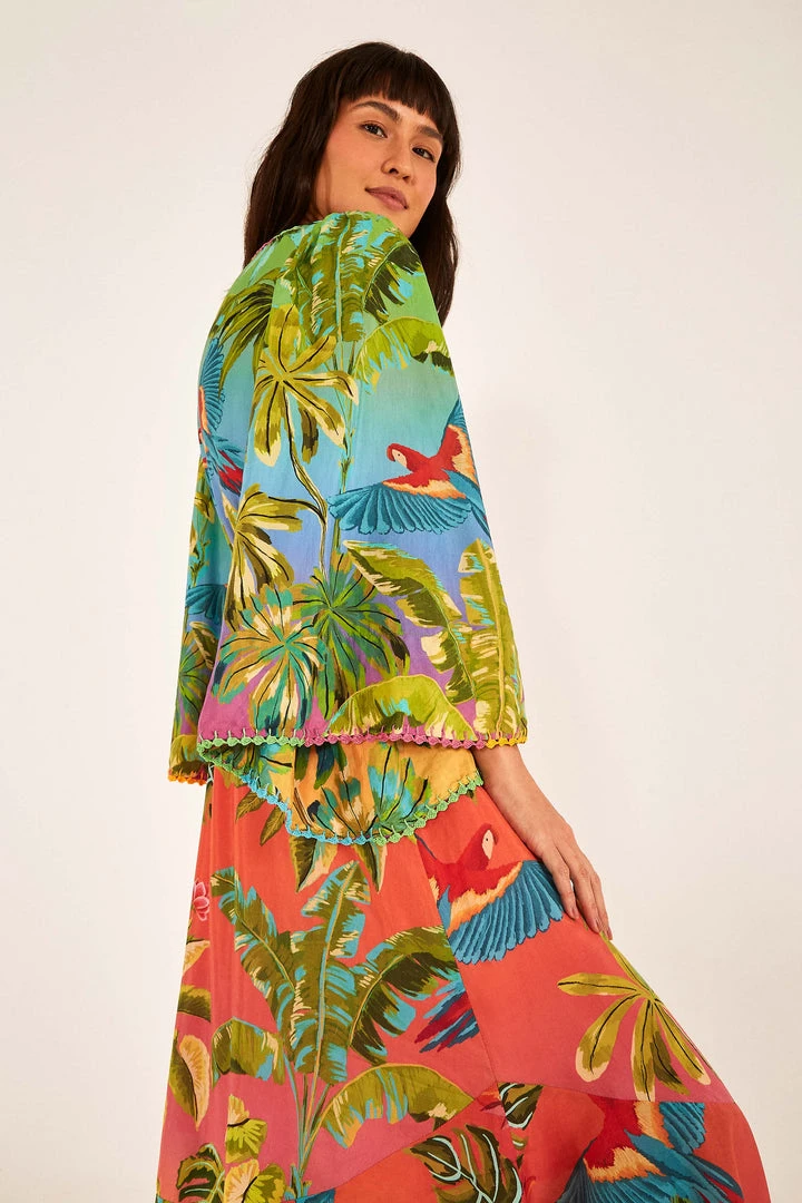 FARM RIO Most Loved Ombre Forest Ruffle Tunic Dress 5 FARM RIO Most Loved Ombre Forest Ruffle Tunic Dress