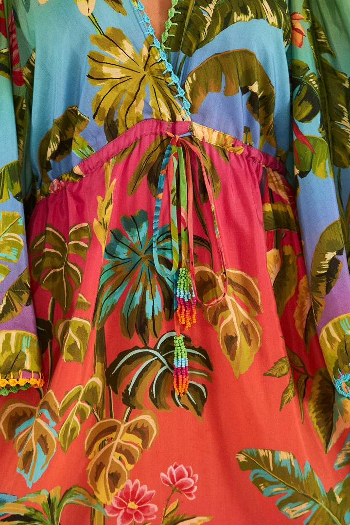 FARM RIO Most Loved Ombre Forest Ruffle Tunic Dress 6 FARM RIO Most Loved Ombre Forest Ruffle Tunic Dress