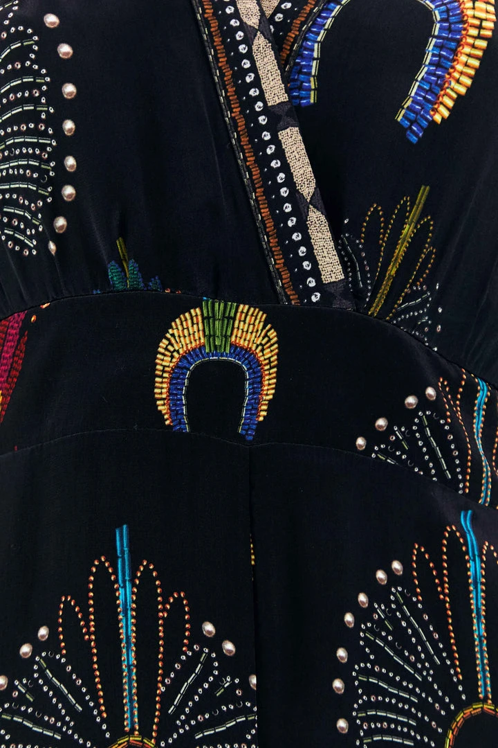 FARM RIO WONDERFUL HEADDRESS LONG SLEEVE JUMPSUIT New In 7 FARM RIO WONDERFUL HEADDRESS LONG SLEEVE JUMPSUIT New In