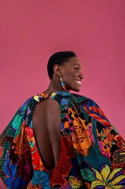 FARM RIO Most Loved Black Cool Leopards V Neck Maxi Dress 8 FARM RIO Most Loved Black Cool Leopards V Neck Maxi Dress