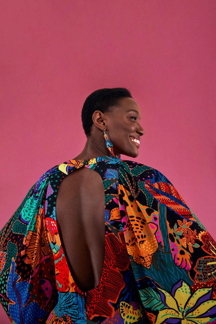 FARM RIO Most Loved Black Cool Leopards V Neck Maxi Dress 3 FARM RIO Most Loved Black Cool Leopards V Neck Maxi Dress