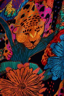 FARM RIO Most Loved Black Cool Leopards V Neck Maxi Dress 10 FARM RIO Most Loved Black Cool Leopards V Neck Maxi Dress