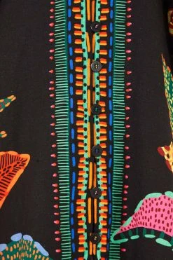 FARM RIO Black Cool Leopards Maxi Dress 10 FARM RIO Black Cool Leopards Maxi Dress