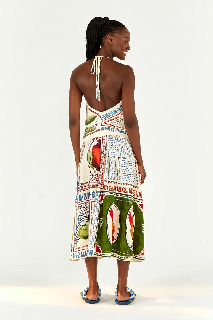 FARM RIO OUR STAMPS HALTER BLOUSE Most Loved 2 FARM RIO OUR STAMPS HALTER BLOUSE Most Loved