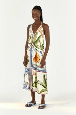 FARM RIO OUR STAMPS HALTER BLOUSE Most Loved 9 FARM RIO OUR STAMPS HALTER BLOUSE Most Loved