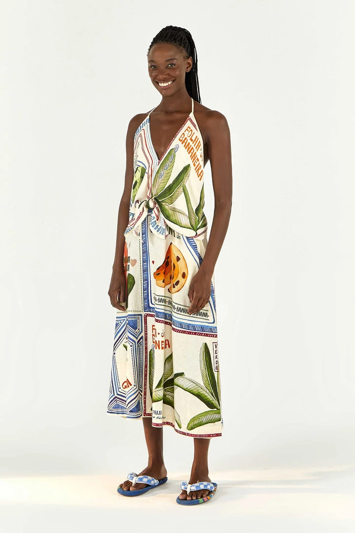 FARM RIO OUR STAMPS HALTER BLOUSE Most Loved 4 FARM RIO OUR STAMPS HALTER BLOUSE Most Loved