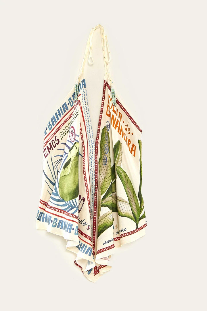 FARM RIO OUR STAMPS HALTER BLOUSE Most Loved 6 FARM RIO OUR STAMPS HALTER BLOUSE Most Loved