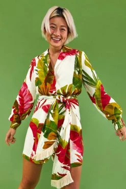 FARM RIO White Spring Forest Mini Dress Most Loved