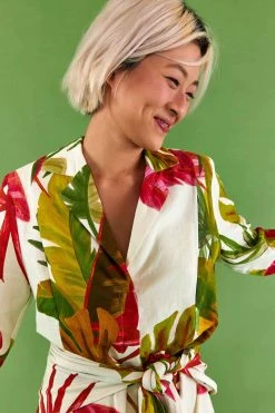 FARM RIO White Spring Forest Mini Dress Most Loved 8 FARM RIO White Spring Forest Mini Dress Most Loved