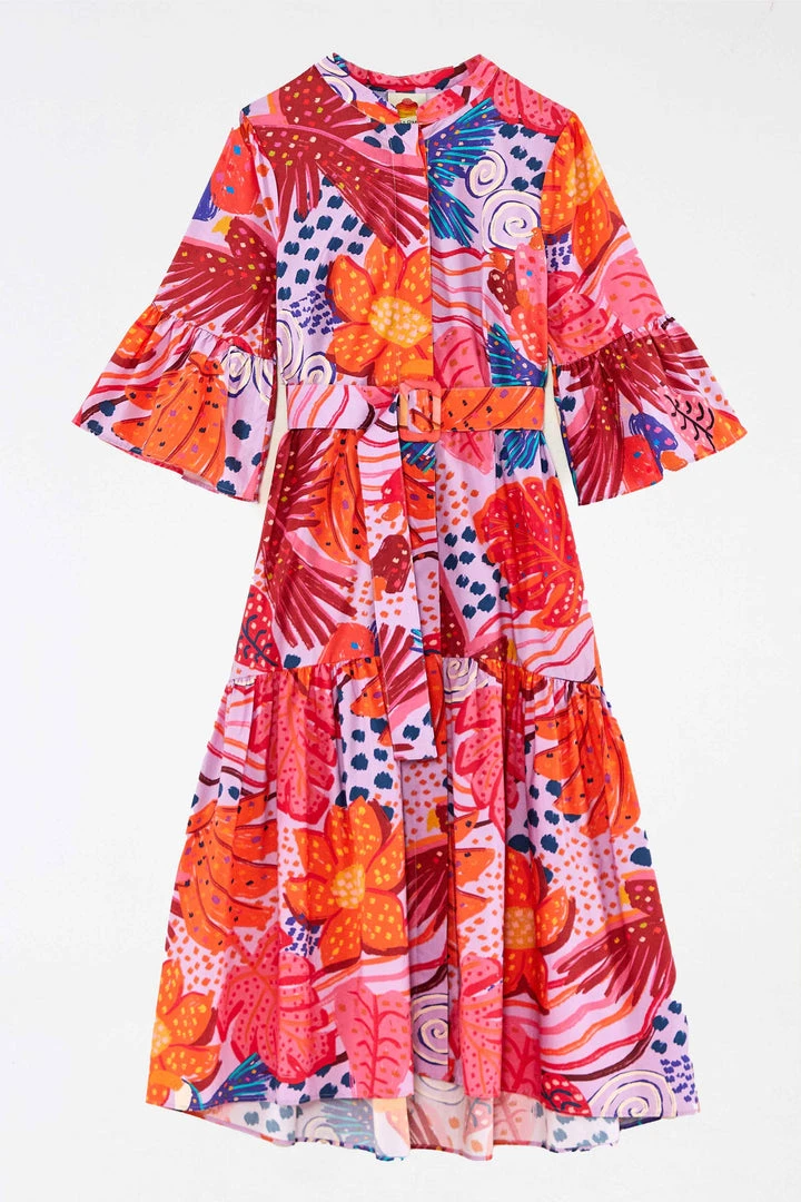 FARM RIO Most Loved LILAC COLORFUL PARTY MIDI DRESS 6 FARM RIO Most Loved LILAC COLORFUL PARTY MIDI DRESS