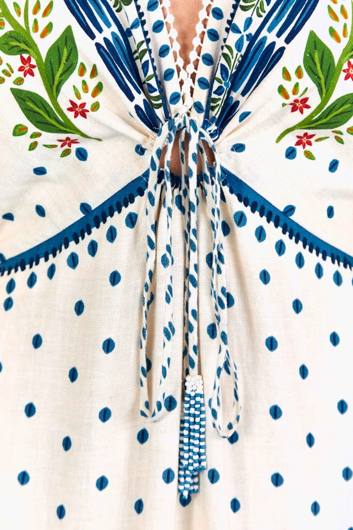 FARM RIO Most Loved Off White Macaw Flight Maxi Dress 6 FARM RIO Most Loved Off White Macaw Flight Maxi Dress