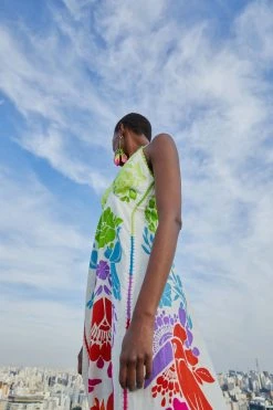 FARM RIO Most Loved Tropical Graphic Placed Maxi Dress