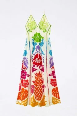 FARM RIO Most Loved Tropical Graphic Placed Maxi Dress