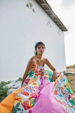 FARM RIO New In White Good Vibes Maxi Dress 8 FARM RIO New In White Good Vibes Maxi Dress