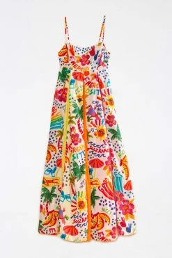 FARM RIO New In White Good Vibes Maxi Dress 10 FARM RIO New In White Good Vibes Maxi Dress