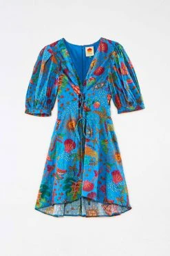 FARM RIO Blue Ocean Stories Mini Dress 10 FARM RIO Blue Ocean Stories Mini Dress