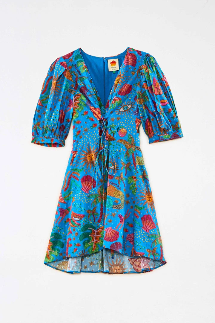 FARM RIO Blue Ocean Stories Mini Dress 5 FARM RIO Blue Ocean Stories Mini Dress