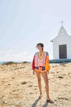 FARM RIO New In Color Block Embroidered Blouse 9 FARM RIO New In Color Block Embroidered Blouse