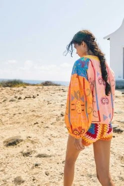 FARM RIO New In Color Block Embroidered Blouse 11 FARM RIO New In Color Block Embroidered Blouse