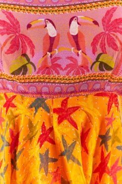 FARM RIO New In Mixed Scarves Layered Midi Dress 12 FARM RIO New In Mixed Scarves Layered Midi Dress