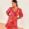 FARM RIO Fruit Brush Mini Dress New In