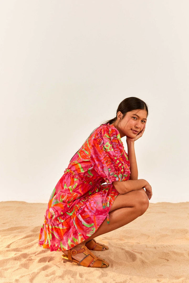 FARM RIO Fruit Brush Mini Dress New In 3 FARM RIO Fruit Brush Mini Dress New In