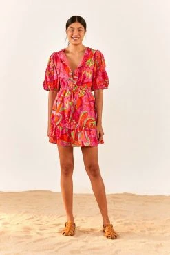 FARM RIO Fruit Brush Mini Dress New In 10 FARM RIO Fruit Brush Mini Dress New In