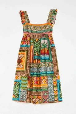 FARM RIO Banana Scarves Square Neck Maxi Dress New In 11 FARM RIO Banana Scarves Square Neck Maxi Dress New In