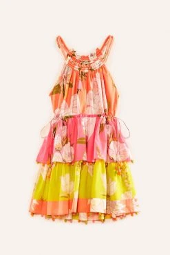 FARM RIO New In Mixed Neon Garden Layered Mini Dress 13 FARM RIO New In Mixed Neon Garden Layered Mini Dress