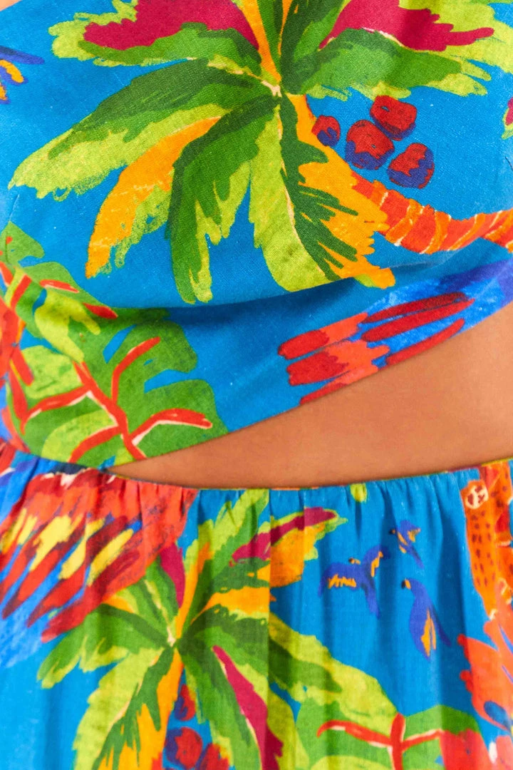 FARM RIO Blue Sunny Day One-Shoulder Maxi Dress 7 FARM RIO Blue Sunny Day One-Shoulder Maxi Dress