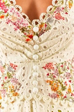 FARM RIO Delicate Forest Scarves Midi Dress New In 13 FARM RIO Delicate Forest Scarves Midi Dress New In