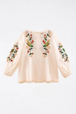 FARM RIO Pitanga Embroidered Blouse New In