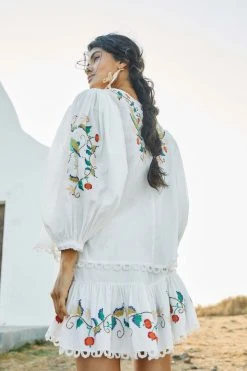 FARM RIO New In Pitanga Embroidered Mini Skirt