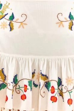 FARM RIO New In Pitanga Embroidered Mini Skirt