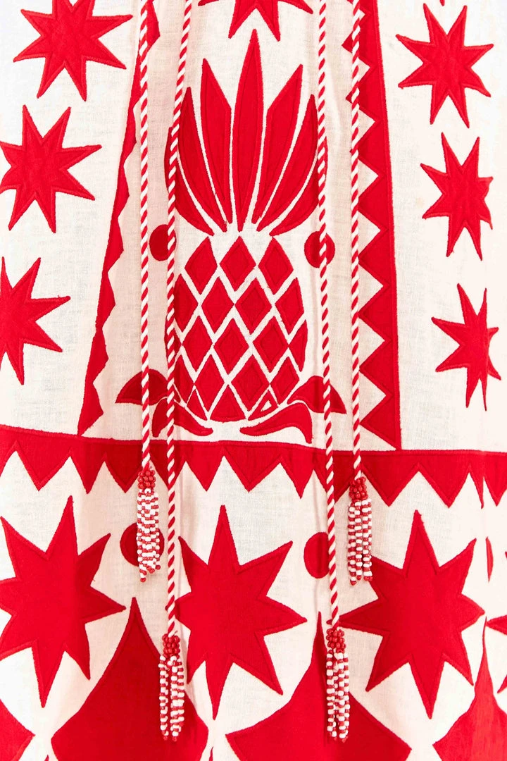 FARM RIO Red Tropical Cutwork Mini Dress 5 FARM RIO Red Tropical Cutwork Mini Dress