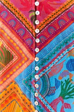 FARM RIO Mixed Scarves Button-Down Mini Dress 4 FARM RIO Mixed Scarves Button-Down Mini Dress