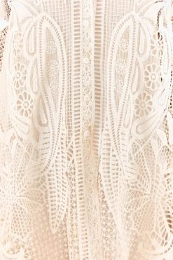 FARM RIO Tropical Wind Guipure Lace Shirt New In 11 FARM RIO Tropical Wind Guipure Lace Shirt New In