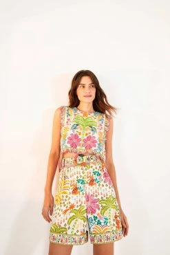FARM RIO Fruits Queen Belted Shorts