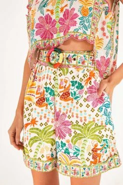 FARM RIO Fruits Queen Belted Shorts 8 FARM RIO Fruits Queen Belted Shorts